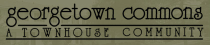 A brown and white logo with the words " town center house of cards ".